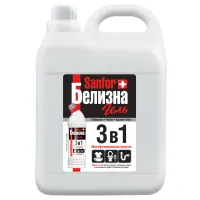 Средство для отбеливания и чистки тканей 5 л, SANFOR "Белизна 3 в 1", гель, 22054