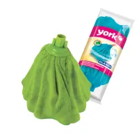 Насадка МОП "ЮБОЧКА" для швабры, еврорезьба, микрофибра, 24 см, 93 г, YORK, 77060