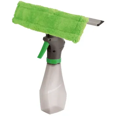 Окномойка "3 в 1": насадка из микрофибры, сгон, рукоятка-флакон с распылителем, 26х25,5х10 см, YORK, 84040