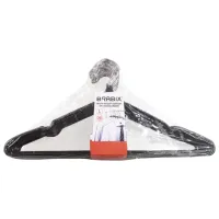 Вешалки-плечики для одежды, размер 48-50, металл, антискользящие, КОМПЛЕКТ 20 шт., черные, BRABIX PREMIUM, 608468