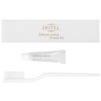 Зубной набор КОМПЛЕКТ 200 шт., HOTEL (зубная щётка + зубная паста 5 г), картон, 4634