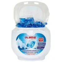 Капсулы для стирки концентрат 3 в 1, GIGA PACK с кондиционером 100 шт., АЛЬПИЙСКАЯ СВЕЖЕСТЬ, LAIMA, 608878