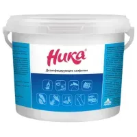 Дезинфицирующие салфетки влажные 300 шт. НИКА, для обработки рук и поверхностей, ведро