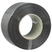 Стреппинг лента полипропиленовая серая, 15 мм х 1 мм, длина 1200 метров, 609094
