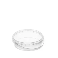 Банка с крышкой 285 мл, пластиковая под пресервы, с контрольным замком, диаметр 122 мм, ВЗЛП, 1213КП