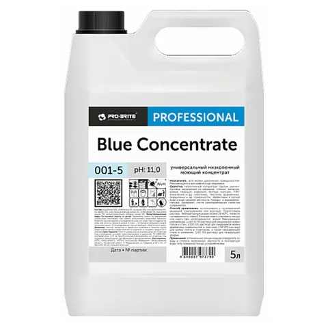 Фото товара «Средство моющее универсальное PRO-BRITE "Blue Concetrate", 5л, низкопенное, щелочное, концентрат»