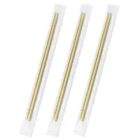 Палочки для суши бамбуковые 21 см, круглые, КОМПЛЕКТ 100 пар в индивидуальной прозрачной упаковке, БЮДЖЕТ, 132266