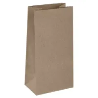 Крафт-пакет бумажный 12х8х24 см, КОМПЛЕКТ 100 шт., плотность 90 г/м2, LAIMA ECO CRAFT, 609682