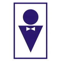 Знак вспомогательный "Туалет мужской", 120х190 мм, пленка самоклеящаяся, 610040/В37