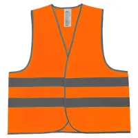 Жилет сигнальный, 2 светоотражающие полосы, ОРАНЖЕВЫЙ, XXXL (60-62), ГРАНДМАСТЕР, 610888