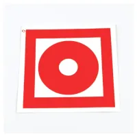 Знак пожарной безопасности "Кнопка включения пожарной автоматики", КОМПЛЕКТ 10 штук, 100х100 мм, пленка, F10