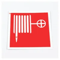 Знак пожарной безопасности "Пожарный кран", КОМПЛЕКТ 10 штук, 100х100 мм, пленка, F02