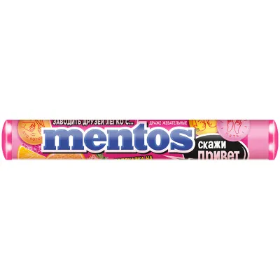 Жевательное драже MENTOS (Ментос) "Фруктовый", 37 г, 253