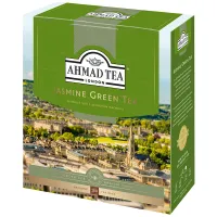 Чай AHMAD (Ахмад) "Jasmine Green Tea" зелёный с жасмином, 100 пакетиков в конвертах по 2 г, 475i-08
