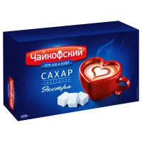 Сахар-рафинад ЧАЙКОФСКИЙ 1 кг (196 кусочков, 15х16х21 мм), ВЫСШИЙ СОРТ по ГОСТу