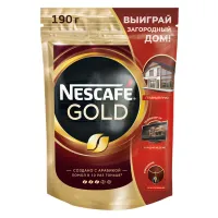 Кофе молотый в растворимом NESCAFE "Gold" 190 г, сублимированный, 12403031