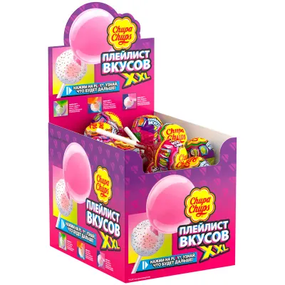 Карамель CHUPA CHUPS (Чупа-Чупс) "XXL Flavors Playlist", ассорти, 29 г, 100215