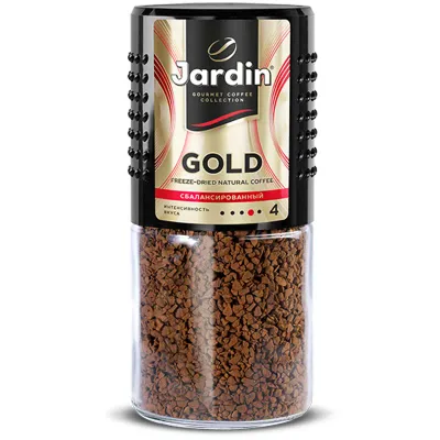 Кофе растворимый JARDIN "Gold" 190 г, стеклянная банка, сублимированный, 1667-06