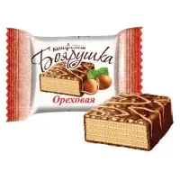 Конфеты шоколадные СЛАВЯНКА "Боярушка", вафельные, с арахисом и пралине, 1000 г, пакет, 70093