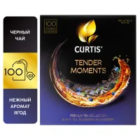 Чай CURTIS "Tender Moments" черный со вкусом ягод и мяты, 100 пакетиков в конвертах по 1,5 г, 102121