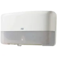 Диспенсер для туалетной бумаги в мини-рулонах Торк "Elevation"(T2) двойной, пластик, механич., белый, 555500