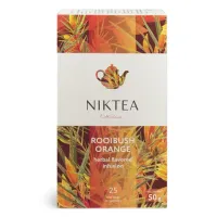 Чай NIKTEA "Ройбуш Оранж" травяной со вкусом апельсина, 25 пакетиков в конвертах по 2 г, TALTHA-DP0058