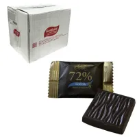 Шоколад порционный KONFESTA горький 72% какао, 1100 г (220 штук по 5 г)