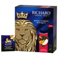Чай RICHARD "Royal Garden Bouquet" черный с яблоком и мятой, 100 пакетиков по 1,7 г, 102737
