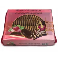 Печенье бисквитное глазированное КИКО со вкусом клубники 1,2 кг