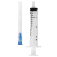 Шприц 3-х компонентный PASCAL, 3 мл, КОМПЛЕКТ 100 шт. в пакете, игла 0,6х30 - 23G, 120305