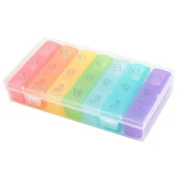 ТАБЛЕТНИЦА / Контейнер-органайзер для лекарств и витаминов, 7 дней/3 приема BOX, DASWERK (ДАСВЕРК), 630848