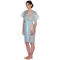 Халат-кимоно без рукавов голубой КОМПЛЕКТ 10 шт., спанбонд 30 г/м2, ЧИСТОВЬЕ, 01-564