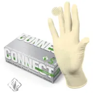 Перчатки смотровые латексные 50 пар (100 штук), CONNECT, размер 6-7, S (малый)