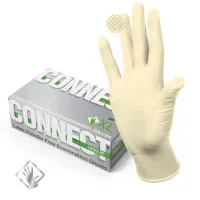 Перчатки медицинские смотровые латексные 45 пар (90 штук), CONNECT, размер 9-10, XL (очень большой)