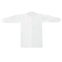 Халат одноразовый белый на липучках КОМПЛЕКТ 10 шт., XXL, 56-58 размер, 110 см, рукав на резинке, 30 г/м2, ОПТИТРЕЙД