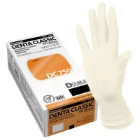 Перчатки латексные смотровые MANUAL DC750, Австрия, 50 пар (100 шт.), размер XL (очень большой), белые, DC750-04