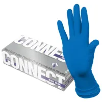 Перчатки латексные смотровые CONNECT HIGH RISK, 25 пар (50 шт.), размер M (средний), синие, CON-HR-02