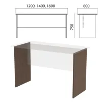 Опоры ЛДСП к столам письменным "Канц" шириной 1200, 1400, 1600 мм, цвет венге, СК20.16.2