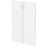 Дверь СТЕКЛО прозрачное "Арго", КОМПЛЕКТ 2 шт., 355х4х1150 мм, БЕЗ ФУРНИТУРЫ