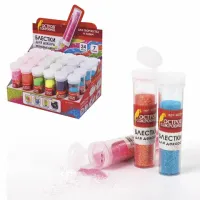 Блестки (глиттер) для декора, поделок, DIY, творчества, оформления, ОСТРОВ СОКРОВИЩ, НЕОН, 7 грамм, ассорти, в дисплее, 662219