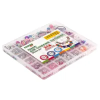 Набор для создания бижутерии и украшений 314 элементов Розовый в пластиковом боксе, BRAUBERG KIDS, 665298