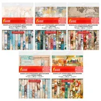 Бумага для скрапбукинга 15х21 см, двусторонняя,12 листов, 240 г/м2, АССОРТИ, 5 дизайнов, ОСТРОВ СОКРОВИЩ, 665441