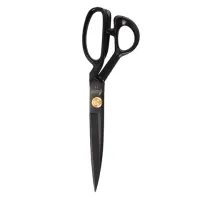 Ножницы портновские 290 мм, КЛАССИЧЕСКИЕ, черные, ручки с силиконовым покрытием, ОСТРОВ СОКРОВИЩ, 665599