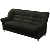 Диван офисный трехместный Фабрикант В-100, обивка экокожа Oregon 16 черный (ПОД ЗАКАЗ)