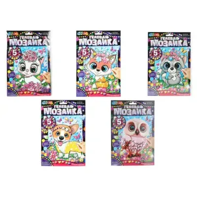 Набор для создания аппликации из гелевой мозаики, 17х23 см, АССОРТИ, МУЛЬТИ АРТ