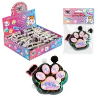 Игрушка-антистресс "КОШАЧЬЯ ЛАПКА С РЫБКОЙ", 7х6 см, черно-розовая, дисплей, JOLLY JOT (ДЖОЛЛИ ДЖОТ), 665773