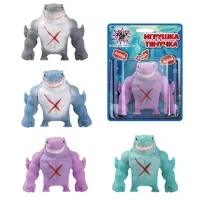 Игрушка-антистресс "АКУЛА", 10 см, ассорти, 4 цвета, блистер, JOLLY JOT (ДЖОЛЛИ ДЖОТ), 665780