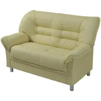 Диван офисный двухместный Фабрикант В-100, обивка экокожа Oregon 12 беж (ПОД ЗАКАЗ)