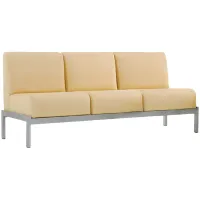 Диван офисный трехместный Фабрикант "Сандра", обивка экокожа Oregon 12 беж (ПОД ЗАКАЗ)