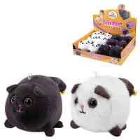 Игрушка пищалка мягкая заводная "Котик," высота 14 см, ассорти 2 цвета, WOOZOO (ВУЗУ), 666195